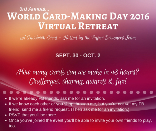 World Card-Making Day 2016 - FB promo